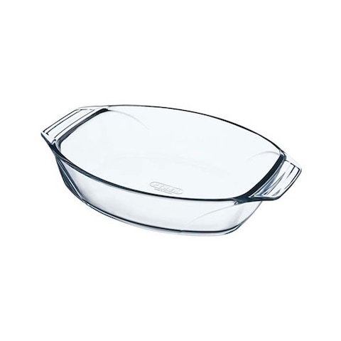 Pyrex Optimum Oval Roaster With Handle - 30 Cm - Clear