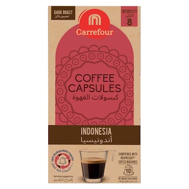 Carrefour Indonesia Dark Roast Coffee 10 Capsules