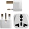Generic - Aleesh 3 Pcs Pack Boundle Universal Us To Uk Electrical Ac Wall Plug Adapter - White