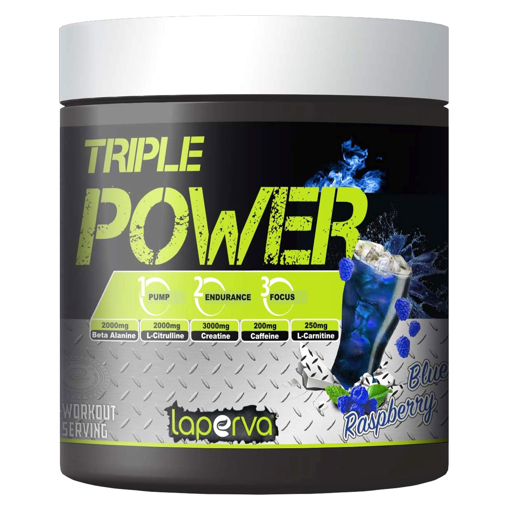 Laperva Triple Power Blue Raspberry Flavour Pre-Workout 300g