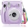 O Ozone Transparent Hard Camera Case For Fujifilm Instax Mini 11 Instant Camera Cover With Adjustable Strap [ Shining Case Designed For Instax Mini 11 Case ] - Glitter Purple