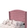 In House Maldives Velvet Bed Frame - King - 200x200 cm - Light Pink