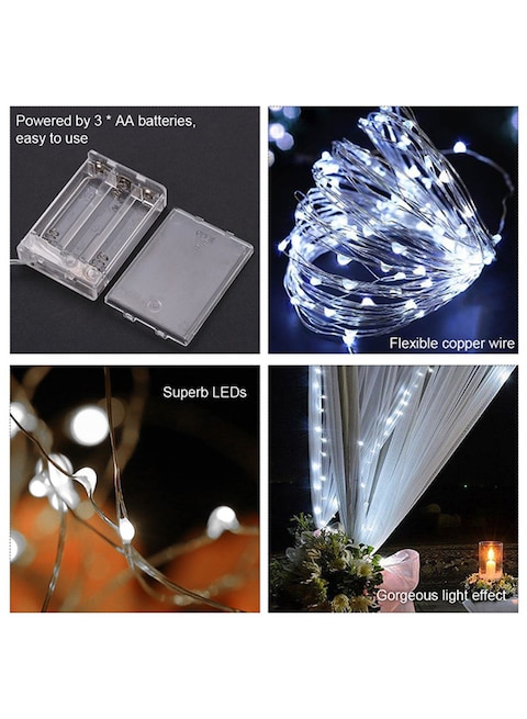 Generic - 30 Leds Light Battery Operated Fairy String Light White 3Meter