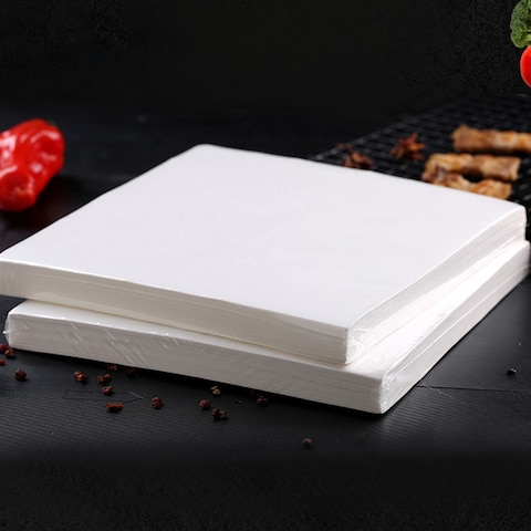 عام-500PCS فرن Parchmen الخبز ورقة كوكي كعكة الخبز ورقة غير عصا الشوي الهواء فراير تبخر