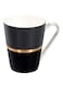 Royalford Bone China Mug Black/Gold 325ml