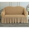 Fabienne Turkish Stretchable Jacquard Sofa Cover Two Seater Light Beige Free Size