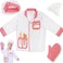 FITTO Chef Costume Dress-Up Set with Hat, Apron, Oven Mitt, and Accessories, Small