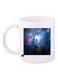 Space Printed Coffee Mug White/Blue Standard Size