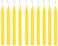 Generic Beautiful Slim Pillar Candle (Yellow) -19X1.5 Cm- (Pack Of 10 Unit)