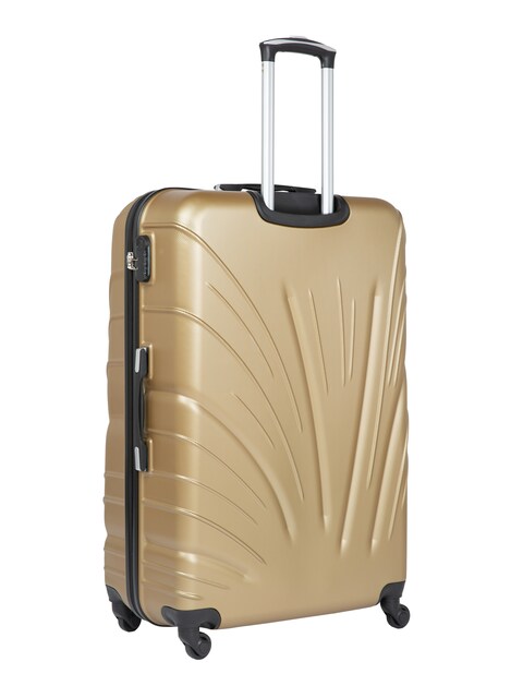 Senator Hard Case Medium Luggage Trolley Suitcase for Unisex ABS Lightweight Travel Bag with 4 Spinner Wheels KH115 Gold
