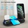 Sky-Touch 6 In 1 Multi-Function Wireless Charger Stand, Fast Wireless Charging Station For Mobile Phone, Watch, Earphone, Black