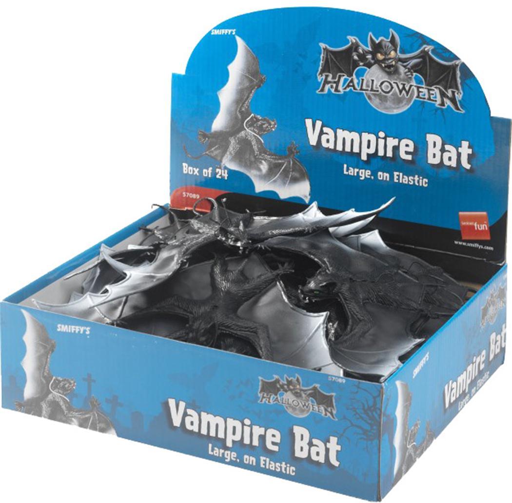Buy Smiffys Large Vampire Bat on Elastic,PVC, Black For Unisex One Size ...