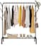 Showay Cloth Rack Cloth Stand Clothes Hanger Stand Clothes Dryer Rail With 8Pcs Branch Hook Bottom Storage 110Cm Length Large Space For Shoes Clothes Jacket Umbrella Hats Scarf Handbags