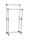 Generic - Double Pole Cloth Hanger Silver/Black