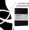 Jumble &amp; Co Intentus A4 Conference Folder Organiser with Ruled Refill Pad Clean Slate Black (JITBYU-499)
