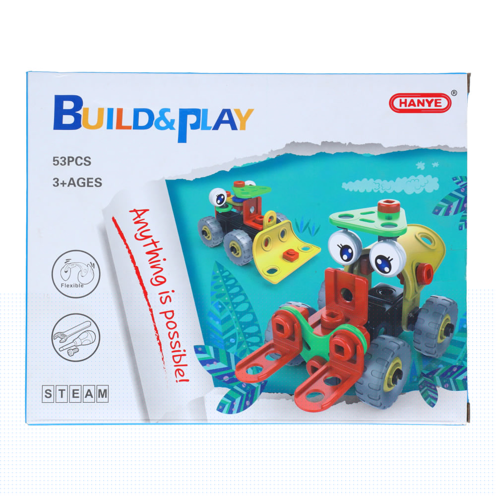 Hanye Build &amp; Play 53 Pcs Ages 3+
