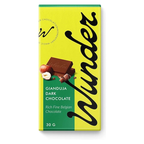 Wunder Dark Chocolate 70% with Hazelnut Paste - 30 gram