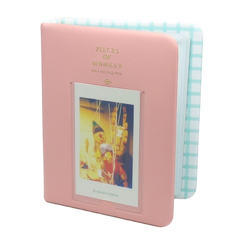 Ozone - Pieces Of Moment Mini Book Album Instax Mini 7s 8 25 50s 90 / Instax SP-1/ Polaroid (64 Photos, Pink)