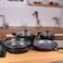 Serenk Excellence Non Stick Pots and Pans Set, 7 Pieces Granite Cookware Set with Induction Base, Non Toxic Deep and Flat Pots, Dishwasher Safe, PFOA Free, 7.8&rdquo; - 9.4&rdquo; - 10.2&rdquo; - 10.2&rdquo;