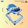 Lovely Baby Foldable Kids Walker BW10 with Adjustable Height, Musical Toys, Rotating Wheels, Comfortable &amp; Safe Activity Walker for Toddlers, Small Infant Boy Girl 6-18 months - Blue