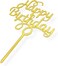 Party Time Gold Color Happy Birthday Acrylic Cake Topper Happy Birthday Cake Topper for Birthday Decoration/Happy Birthday Cake Decoration Item - Cake Topper