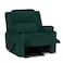 In House Velvet Rocking Cinematic Recliner Chair With Cups Holder - Dark Green - Lazy Troy