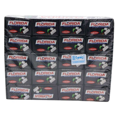 Florida Liqourice And Mint Chewing Gum 40 Pieces