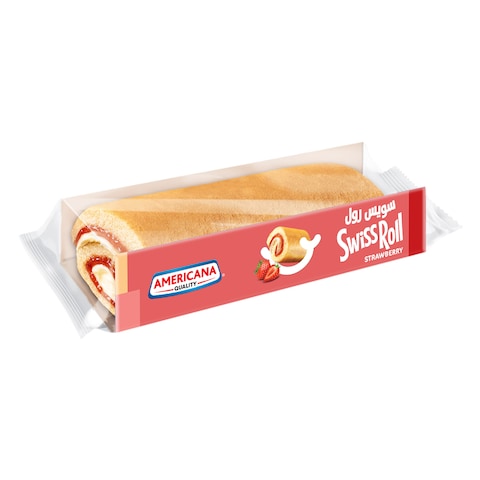 Americana Large Strawberry Swiss Roll with Vanilla Cream 110 G