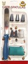 Generic Cake Decorating Set Frosting Icing Piping Bag Tips With Steel Nozzles Reusable And Washable -5 Piece &amp; 1 Spatula.