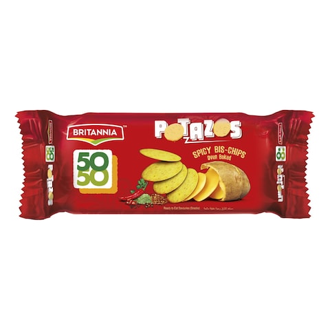 Britannia 50-50 Potazos Spicy Bis-Chips Oven Baked 100g