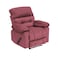 In House Velvet Rocking Recliner Chair - Dark Pink - NZ60