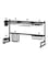 Generic Stainless Steel Expandable Adjustable Large Kitchen Over Sink Dish Drying Rack Black 85 X 32 X 52Cm