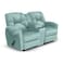 American Polo Velvet Double Cinematic Recliner Chair With Cups Holder - Light Turquoise - American Polo