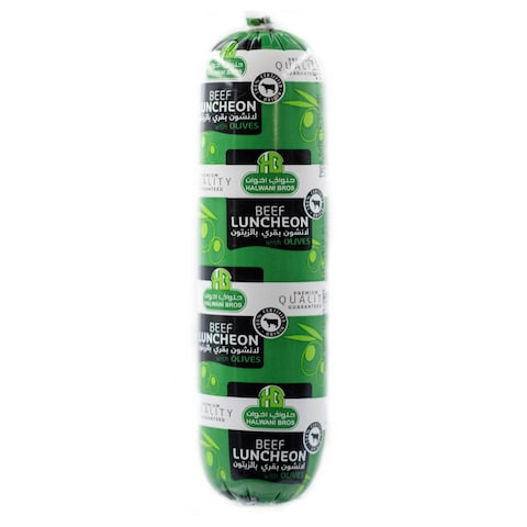 Halwani Plain Beef Mortadella with Olives 250g
