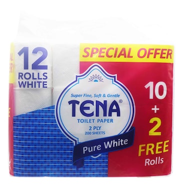 Tena Toilet Rolls White 10 Pack
