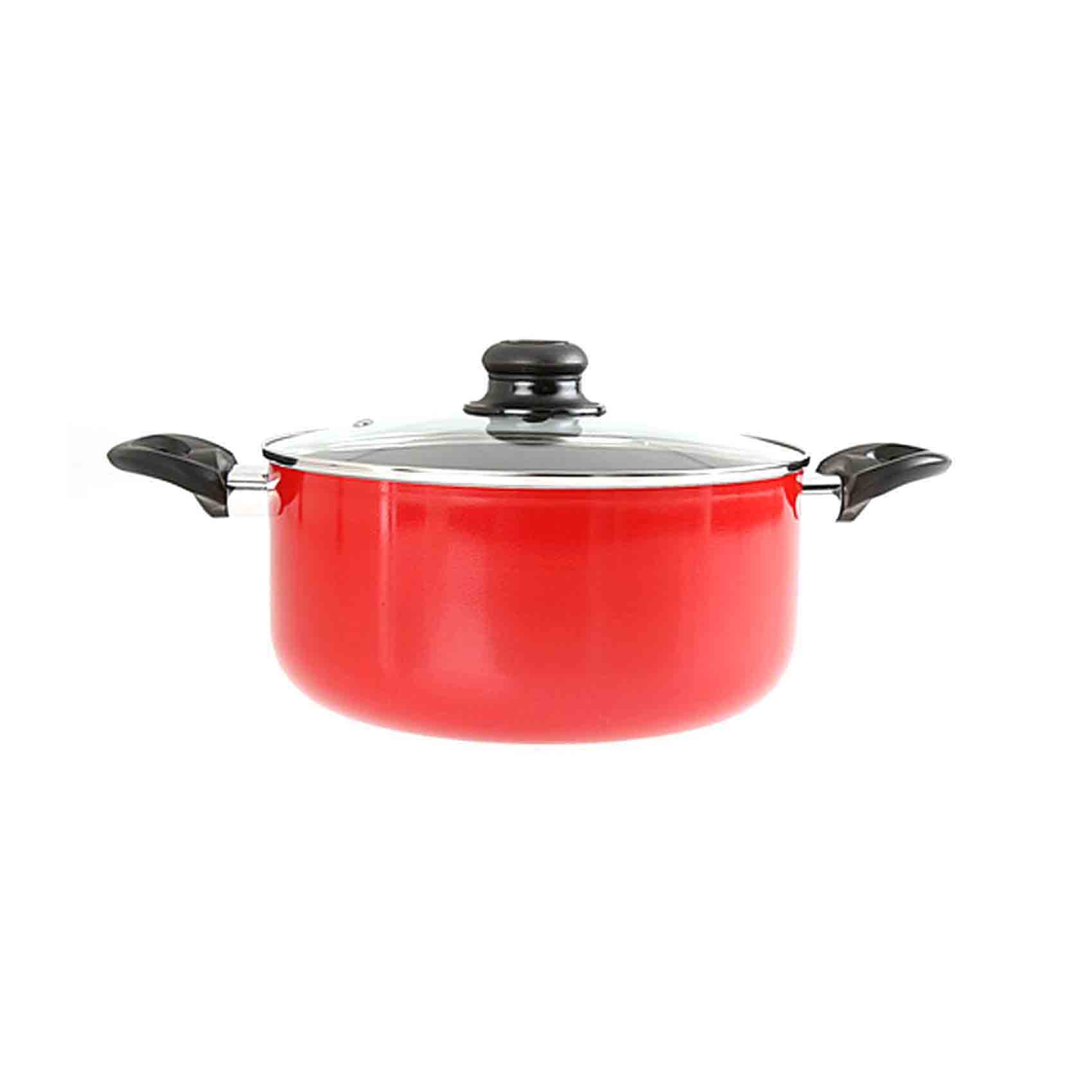 MyChoice Non-Stick Casserole With Lid Red 28cm