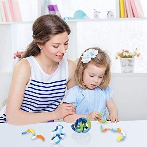 Xingchen (4 Colors) Tangles Fidget Toys, Tangle Fidget, Tangle Therapy, Tangle Creations, Decompression Educational Toy (Size 4 Pcs)