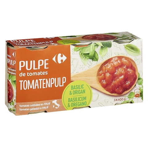 Carrefour Tomato Pulp Basil Oregano 400g