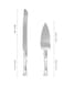 Generic 2-Piece Stainless Steel Cake Knife And Server Set Silver Knife (33), Server (27)cm