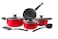 British Chef 9 Piece Nonstick Cookware Set, Red