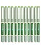 12-Piece Eye Fine Roller Pen 0.7mm Tip Light Green Ink