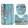 Toilet floor mat 3-piece bathroom carpet door mat 3-piece bathroom floor mat