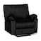 In House Velvet Rocking &amp; Rotating Recliner Chair - Black - H1
