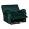 In House Velvet Rocking &amp; Rotating Recliner Chair - Dark Green - H1