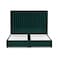 In House Alkmar Velvet Bed Frame - Queen - 200x160 cm - Dark Green