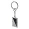 Guy Laroche Stainless Steel Key Holder For Men, Silver &amp; Black, 4TX405AV
