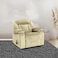 In House Velvet Classic Recliner Chair - Dark Ivory - NZ50