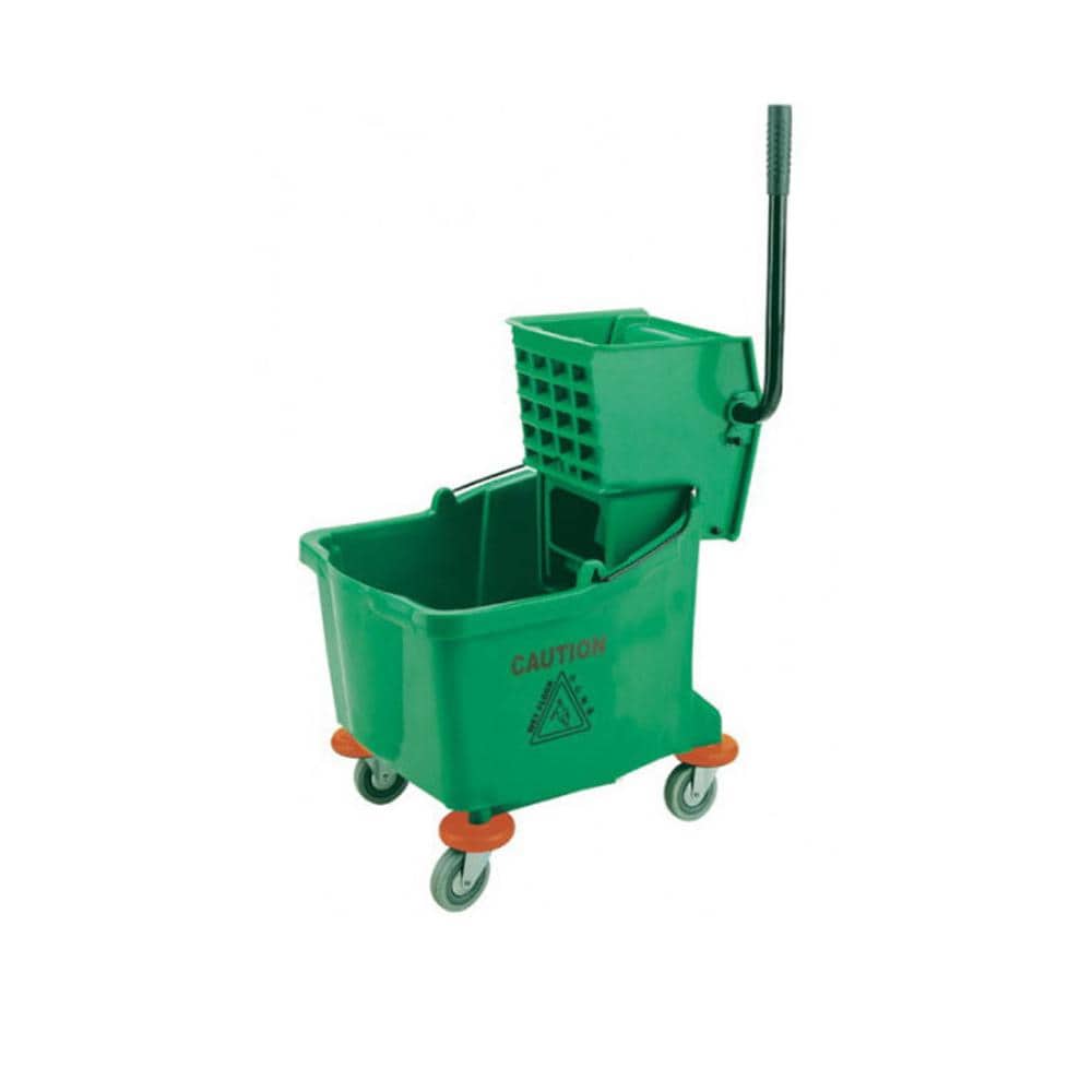Buy Commercial Mop Bucket with Side-Press Deluxe Wringer 32 Ltr GREEN ...