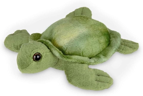 Bearington Collection Lil&#39; Shelton Plush Sea Turtle Stuffed Animal, 18Cm