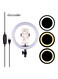Docooler - LED Photography Ring Light With Stand Set 10inch White/Black